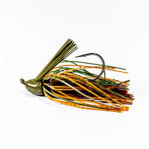 Zapper Jig - Green Pumpkin/Brown/Orange – Crock-O-Gator Bait Company